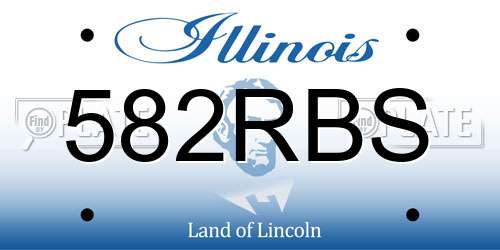 582RBS Illinois License Plate