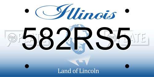 582RS5 Illinois License Plate