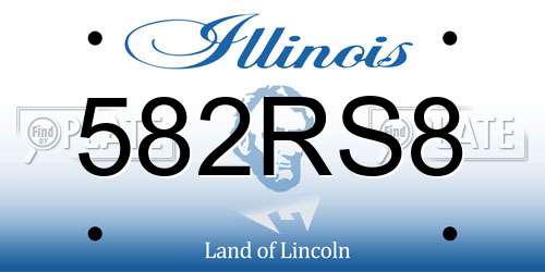 582RS8 Illinois License Plate