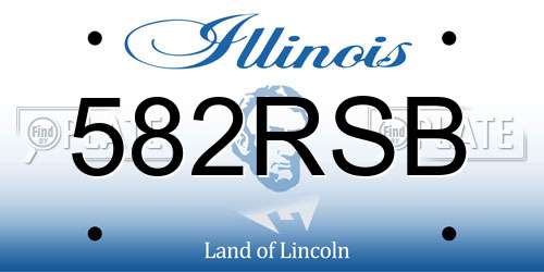 582RSB Illinois License Plate