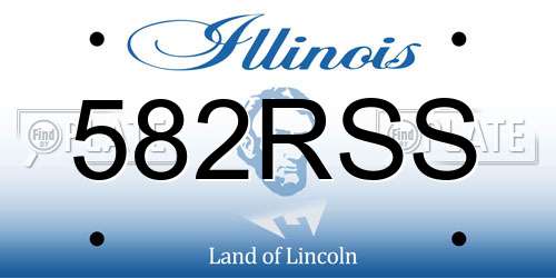 582RSS Illinois License Plate