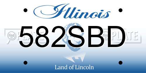 582SBD Illinois License Plate