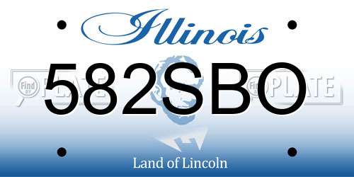 582SBO Illinois License Plate