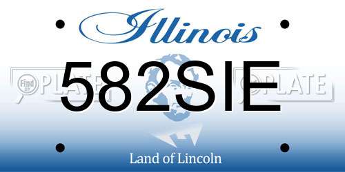582SIE Illinois License Plate