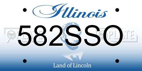 582SSO Illinois License Plate