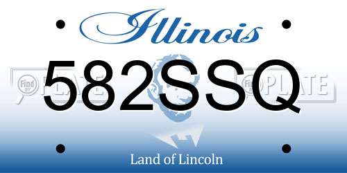 582SSQ Illinois License Plate