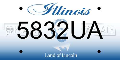 5832UA Illinois License Plate