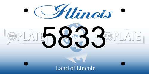 5833 Illinois License Plate