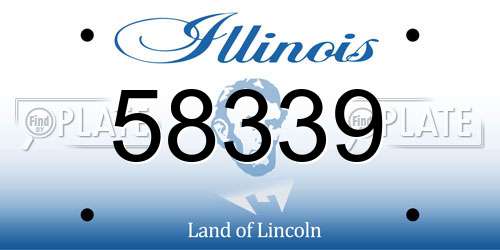 58339 Illinois License Plate