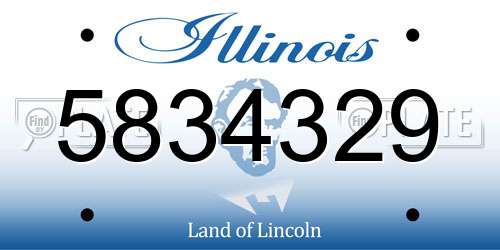 5834329 Illinois License Plate