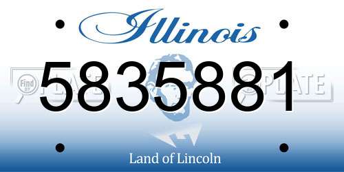 5835881 Illinois License Plate