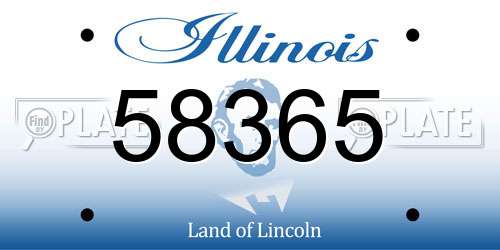 58365 Illinois License Plate