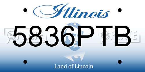 5836PTB Illinois License Plate