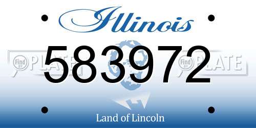 583972 Illinois License Plate