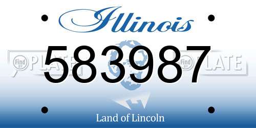 583987 Illinois License Plate