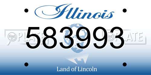 583993 Illinois License Plate