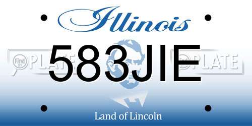 583JIE Illinois License Plate