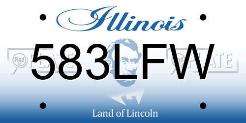 583LFW Illinois License Plate