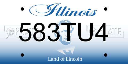583TU4 Illinois License Plate