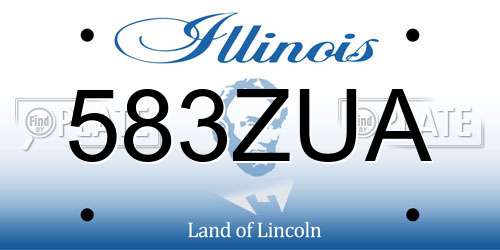 583ZUA Illinois License Plate