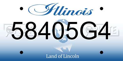 58405G4 Illinois License Plate