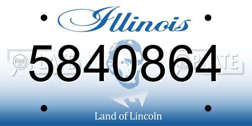 5840864 Illinois License Plate