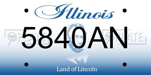 5840AN Illinois License Plate