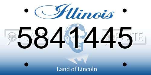 5841445 Illinois License Plate