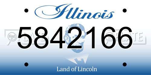 5842166 Illinois License Plate