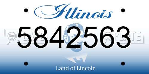 5842563 Illinois License Plate