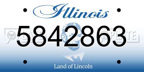 5842863 Illinois License Plate