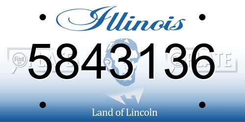 5843136 Illinois License Plate