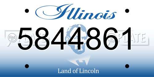 5844861 Illinois License Plate