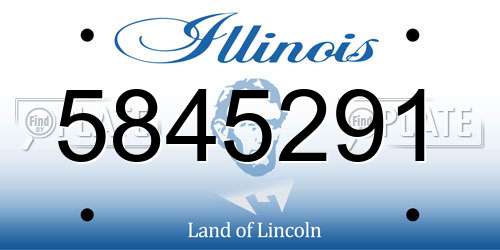 5845291 Illinois License Plate