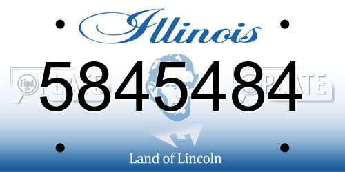 5845484 Illinois License Plate