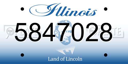5847028 Illinois License Plate