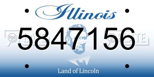 5847156 Illinois License Plate