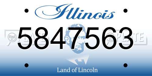 5847563 Illinois License Plate