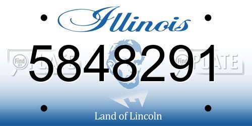 5848291 Illinois License Plate