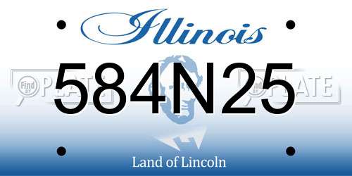 584N25 Illinois License Plate
