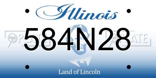 584N28 Illinois License Plate