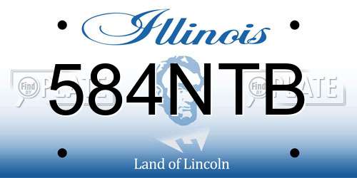 584NTB Illinois License Plate