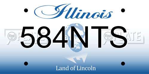 584NTS Illinois License Plate