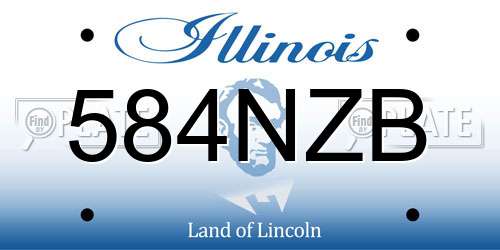 584NZB Illinois License Plate