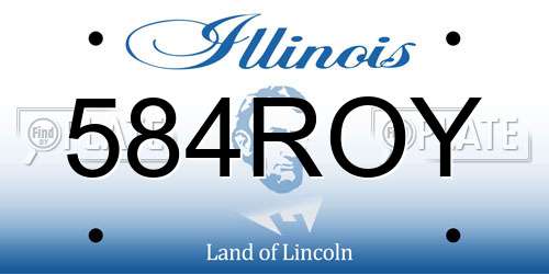 584ROY Illinois License Plate