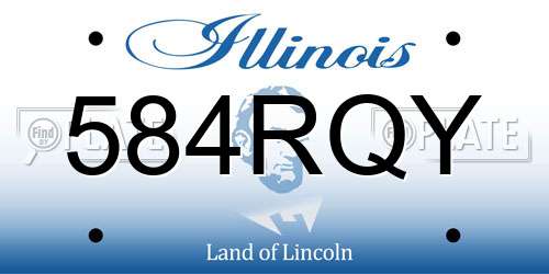 584RQY Illinois License Plate