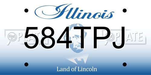 584TPJ Illinois License Plate