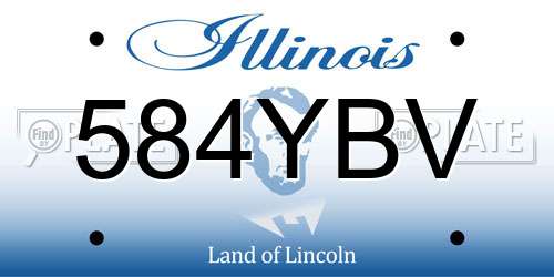 584YBV Illinois License Plate