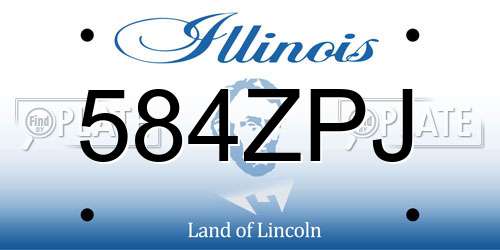 584ZPJ Illinois License Plate
