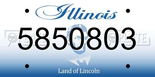 5850803 Illinois License Plate